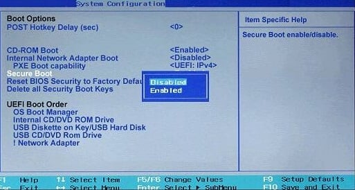 Disable-Secure-boot