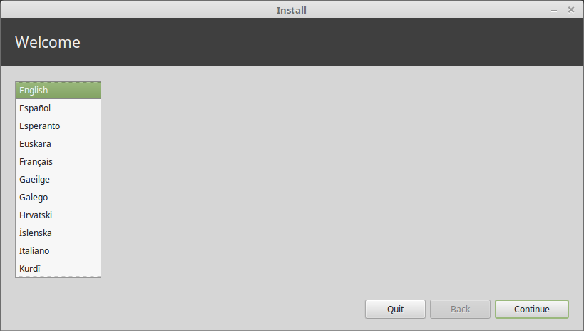 select-language-linux-mint